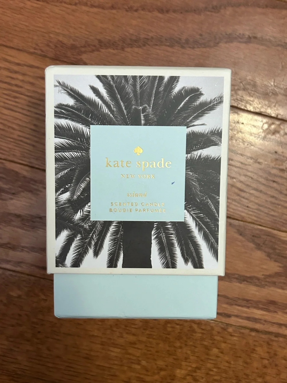 kate spade Aqua & Black Scented Candle with Gold Accents